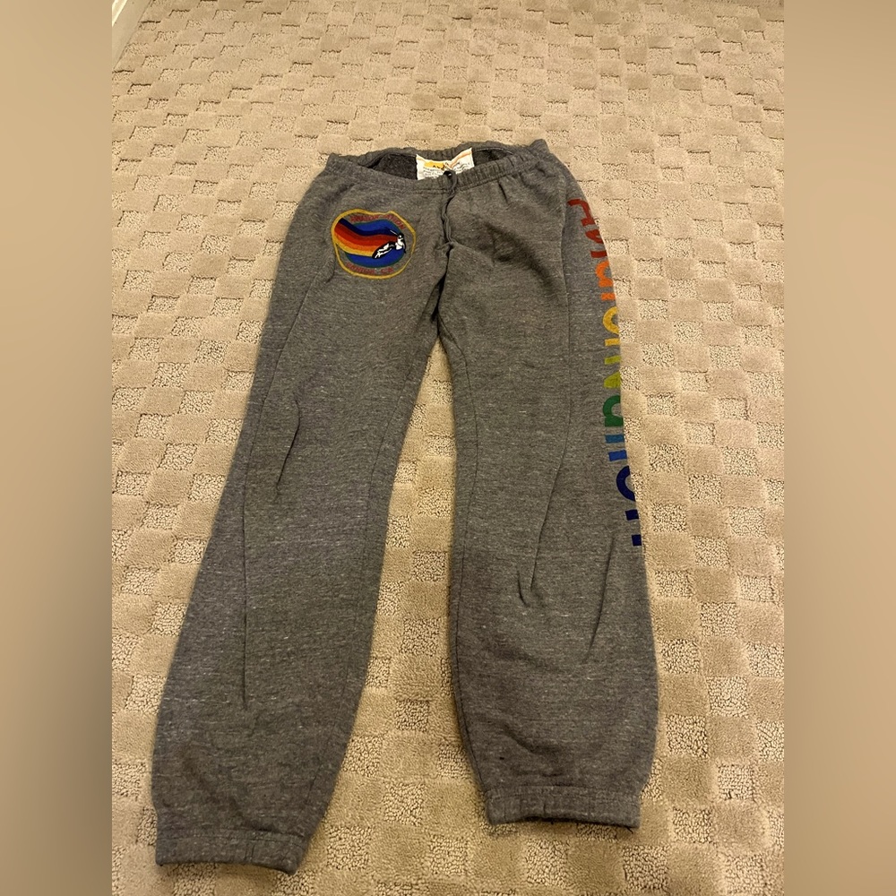 gray aviator nation sweatpants